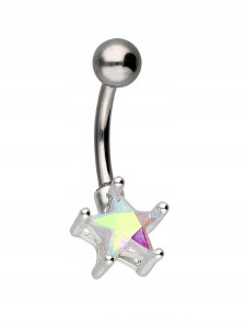 SIX Piercing kolczyk do pępka GWIAZDKA stał chirur
