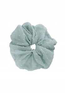 Gruba gumka do włosów scrunchie wzór w kropki