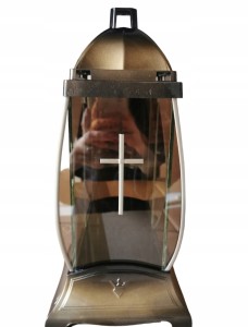 Znicz ZŁOTA KAPLICZKA LUSTRZANA 4D REFLEX SZKŁO MIRROR