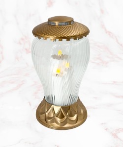 ARTYSTYCZNY ZNICZ LAMPION WAZON DUŻA BAŃKA ZE ŚWIECĄ (WYBÓR KOLORU)
