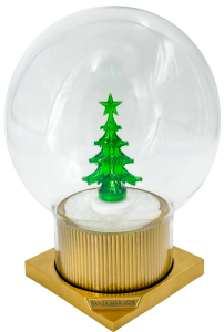 ZNICZ ŚWIĄTECZNY KULA BOMBKA ŚWIĄTECZNA Z CHOINKĄ LEDOWĄ SANTA MAROZZA 29CM